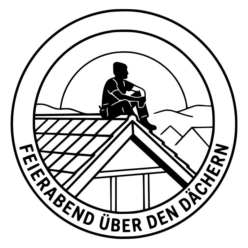 Dachdecker Feierabend über den Dächern