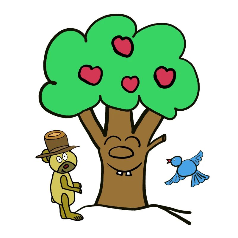 Apple Tree Tree Teddy Bear Summer Child