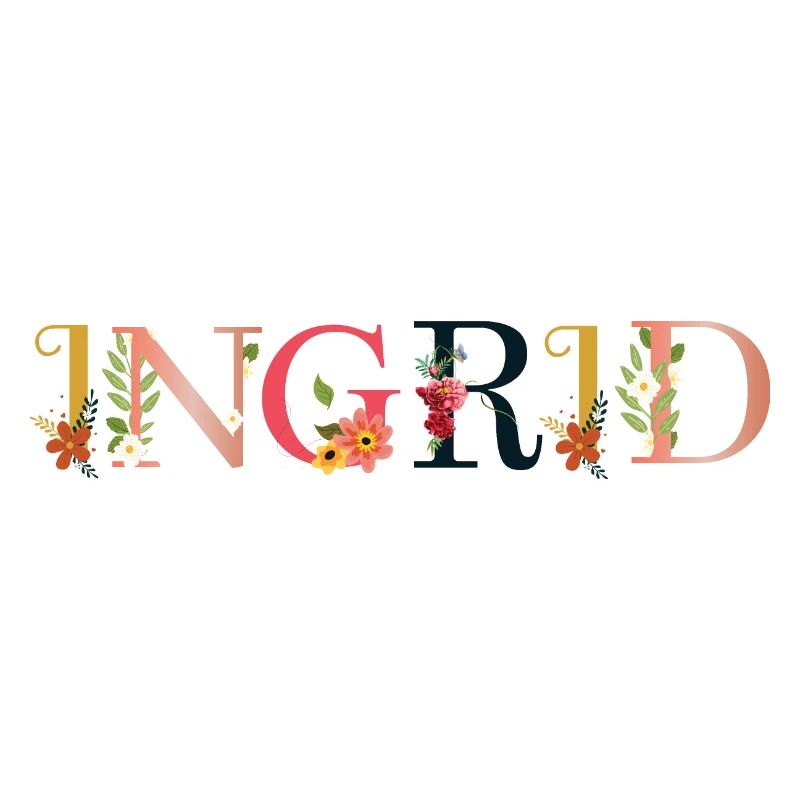 Le nom INGRID est fleuri