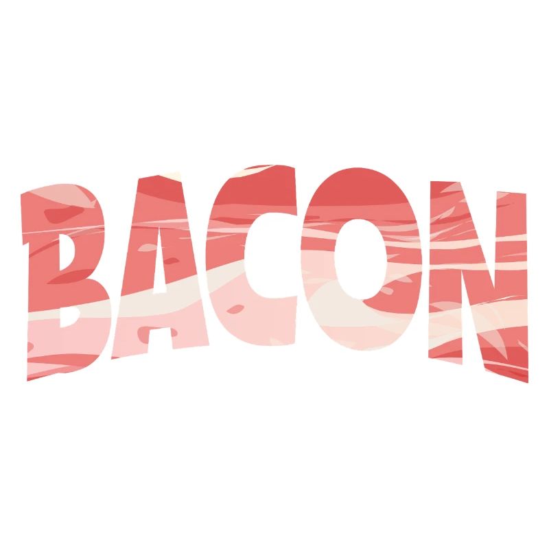 Backward Turned Bacon Illustration