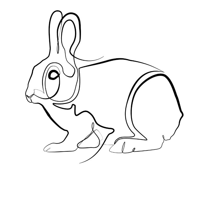 Rabbit Rabbit - one-line drawing