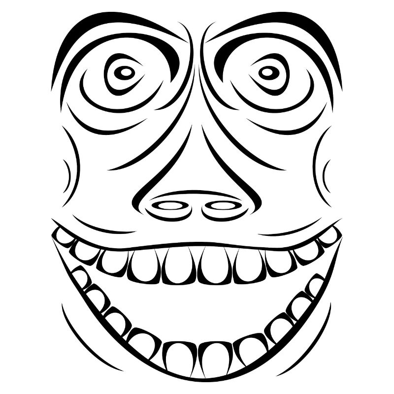 Funny monkey without smallpox