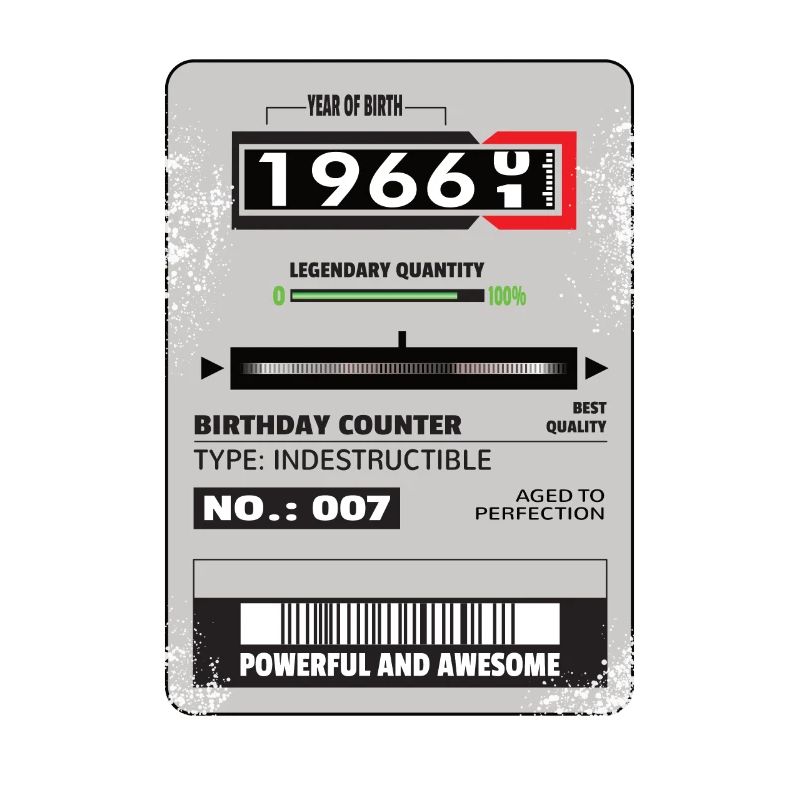 Drehstromzähler Geburtstag 1966 Geschenk