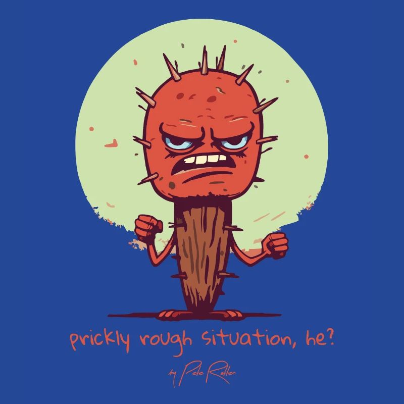 Situation difficile et épicée, un cactus en difficulté