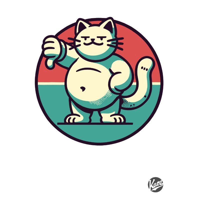 Fat cat with thumbs down