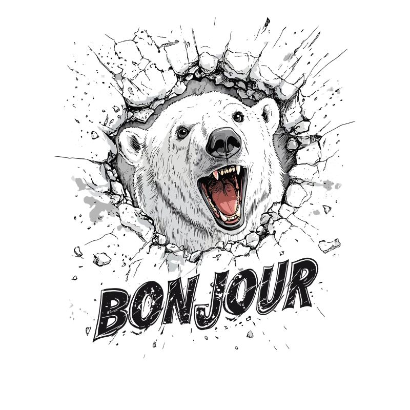 cool durch die Wand: Eisbär Bonjour