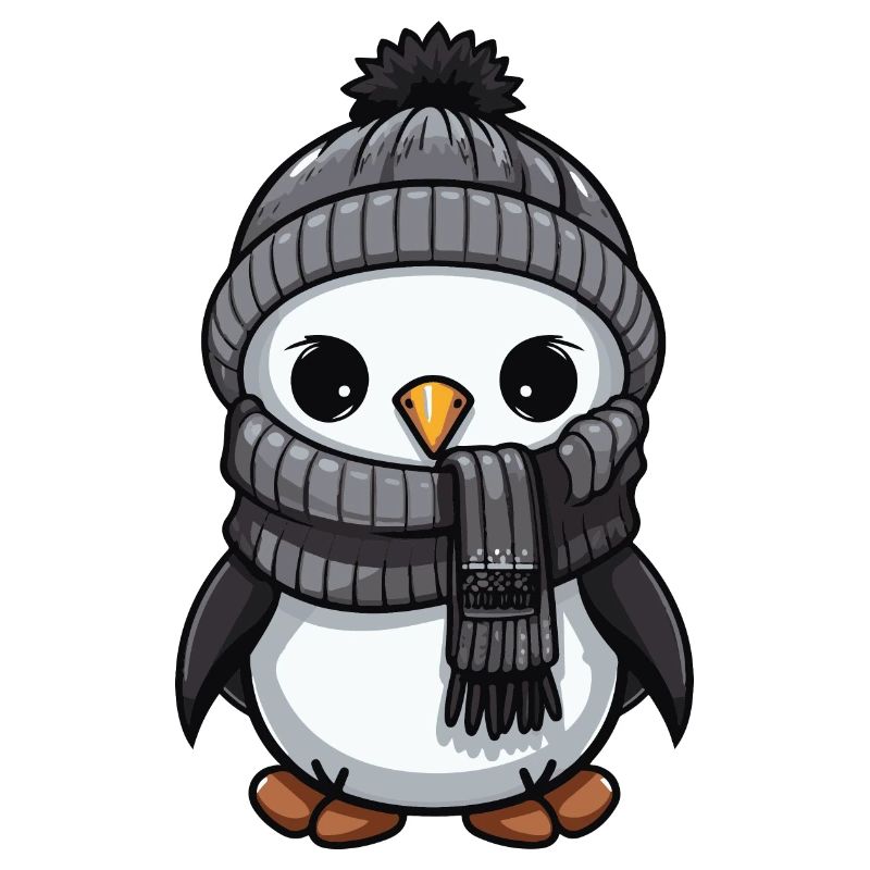 Pinguin Winter Comic Niedlich