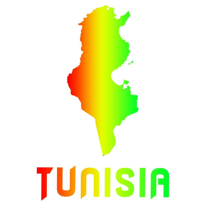 Tunisia Rainbow Maps Design / Gift