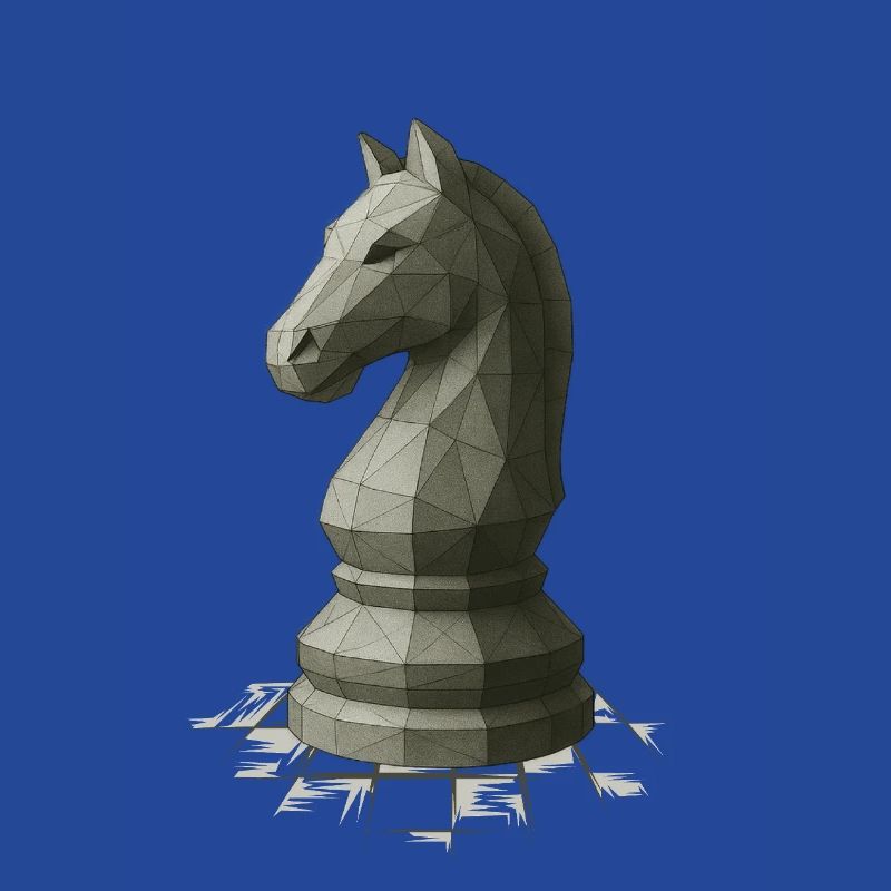 Conception du cavalier d’échecs à faible polygonisme