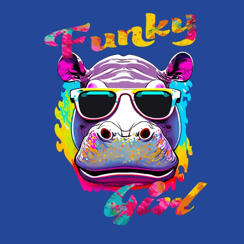 Funky Mädchen Nilpferd