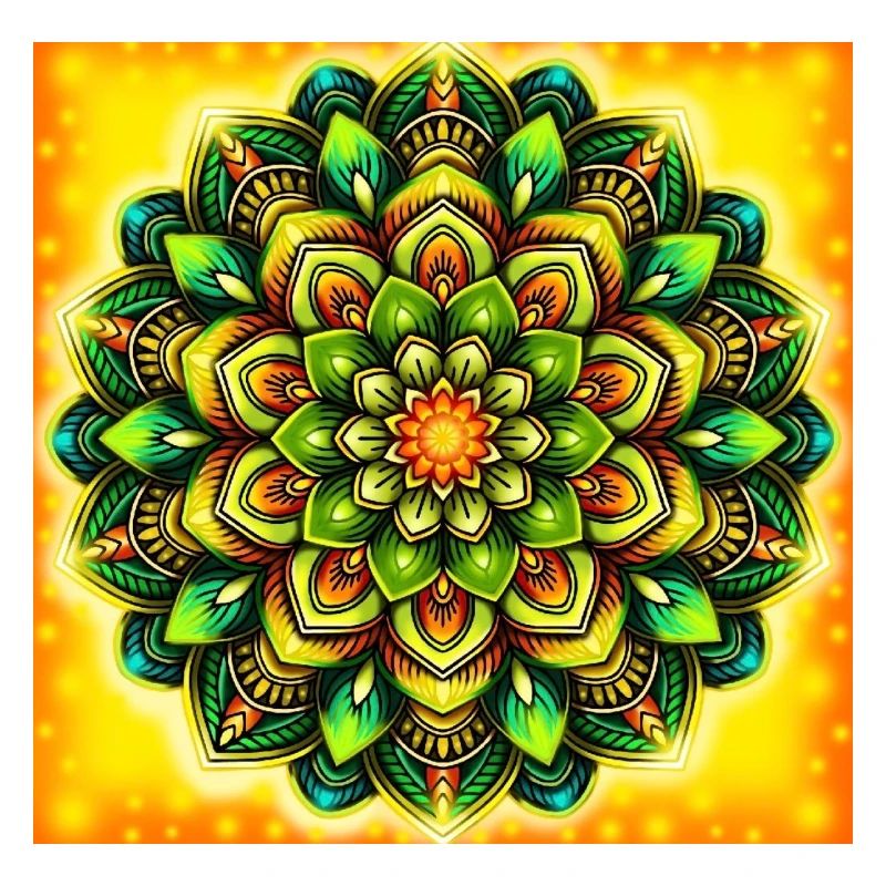 Glowing Mandala Flower Pattern