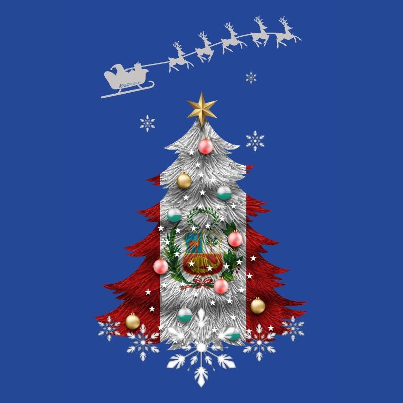 Christmas tree with Peru flag