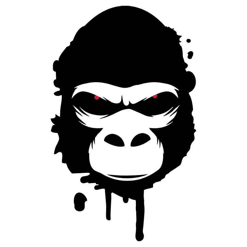 gorilla head Graffiti