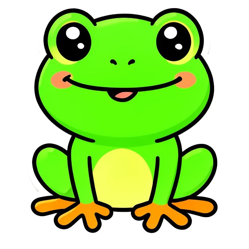 Bright Lime Frog Charm