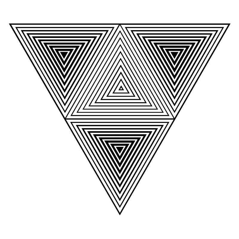 Optical illusion (Hipster Dreick) B&w Art