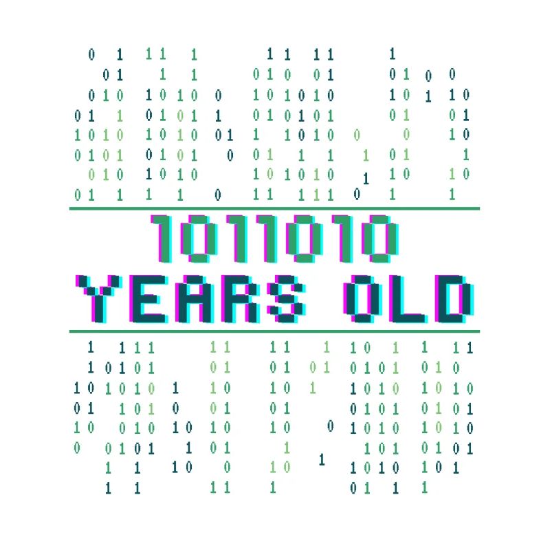 90. Geburtstag 90 Jahre alt Binärcode Coder