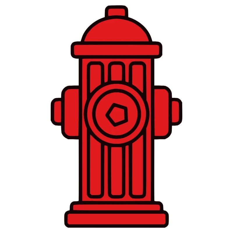 Classic Bold Red Fire Hydrant