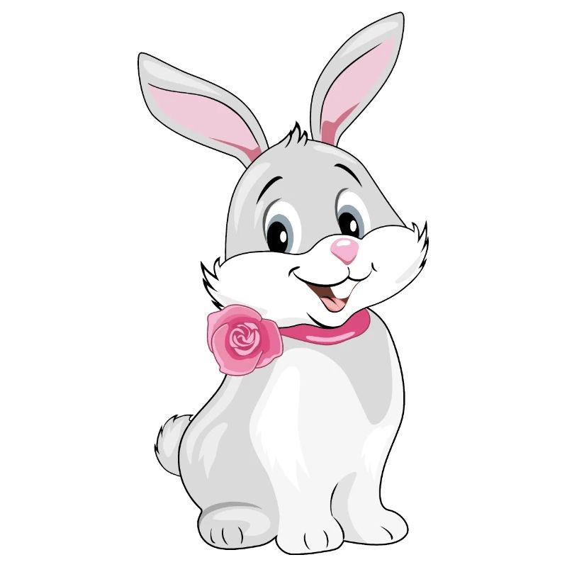 Mignon lapin souriant heureux