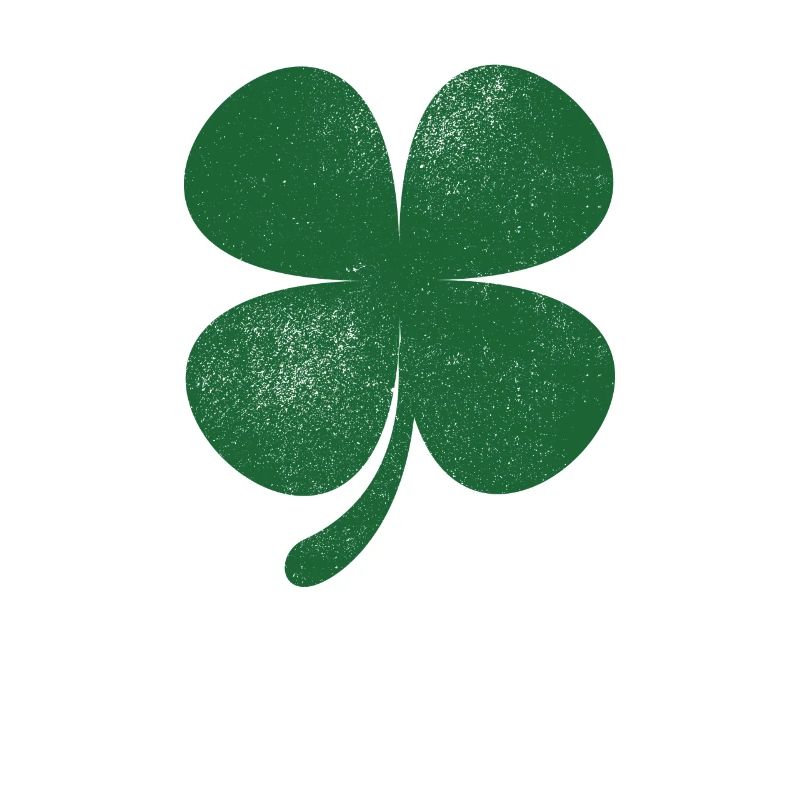 Distressed Green Four Leaf Clover Saint Patricks