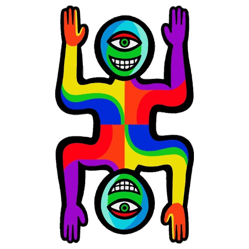 Rainbow Two Faces Figure