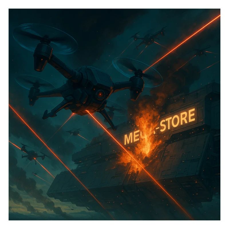 Futuristisches Angriffsbild eines Luftwaffenstützpunkts