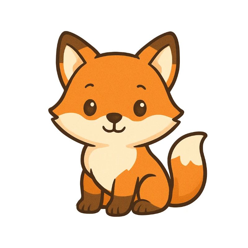 Cute fox bear children's design