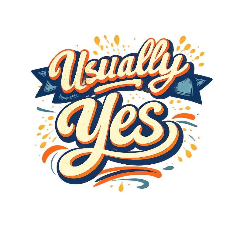 Usually Yes Retro Script