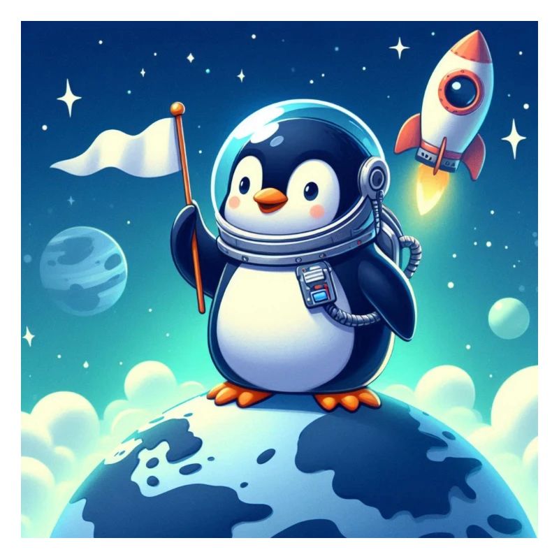 Pingouin dans l’espace