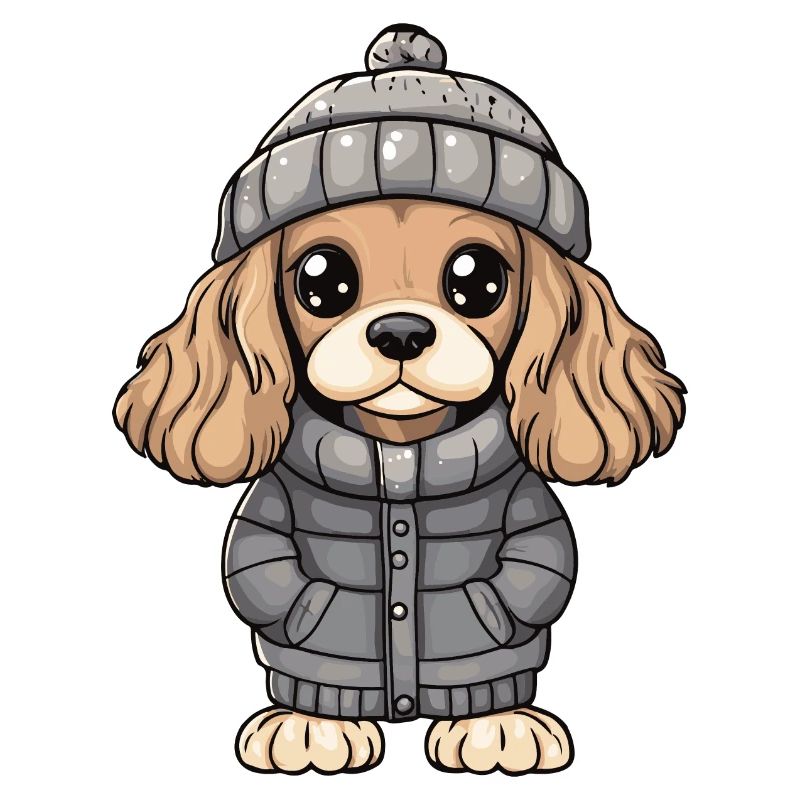 Cocker Spaniel Hund Winter