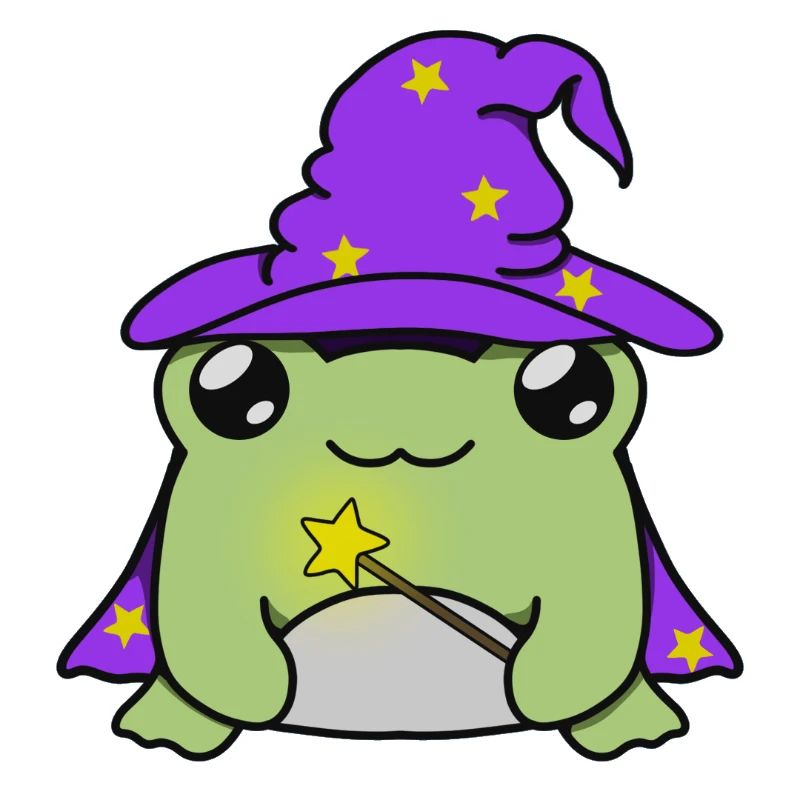 Wizard frog with hat