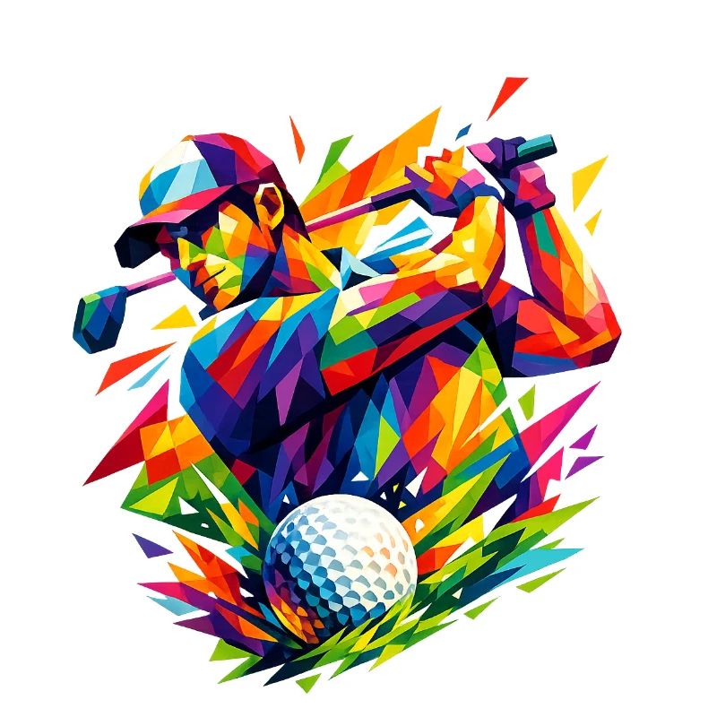 Explosion de couleurs dans les coups de golf