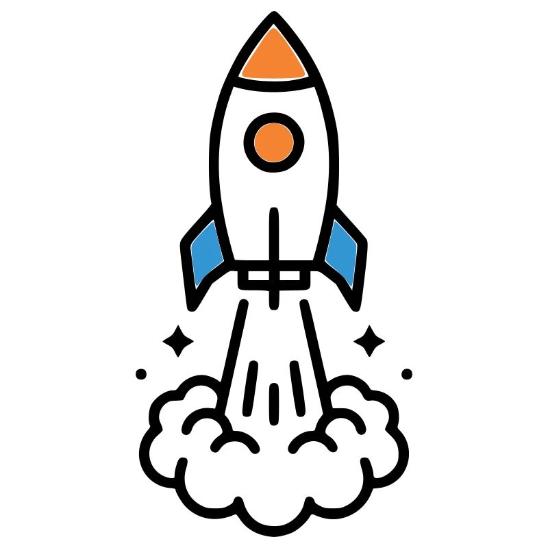 Comic spatial Rocket Launch