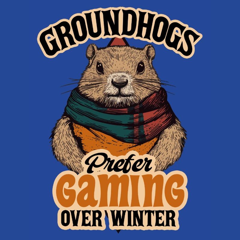 Groundhogs Prefer Gaming Over Winter Fun Design