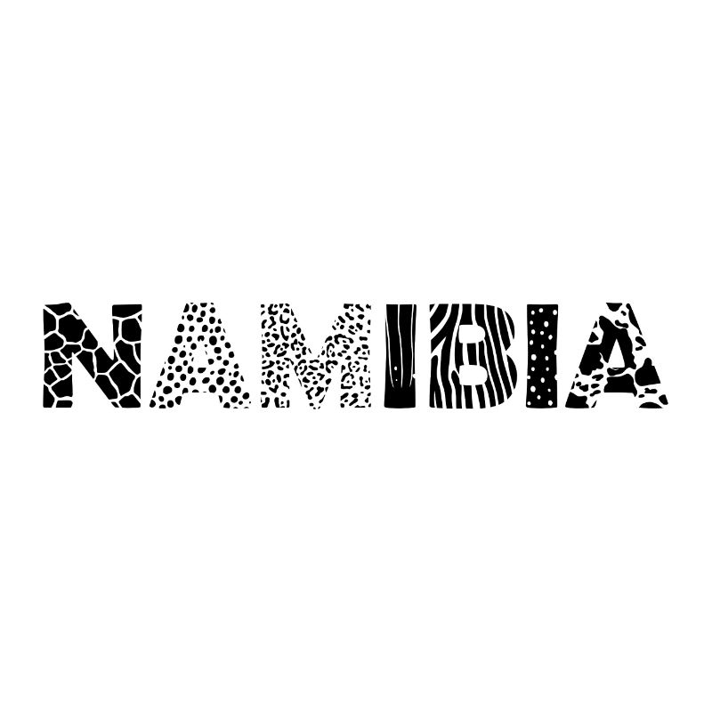 NAMIBIA – Buchstaben mit Tiermuster