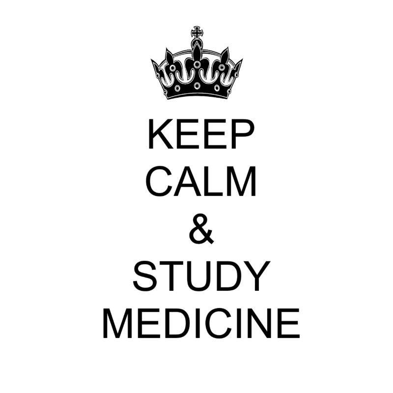 Keep calm & study Medicine cool shirt design