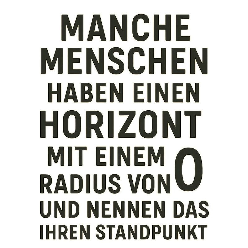 Nullradius-Horizont Standpunkt Spruch