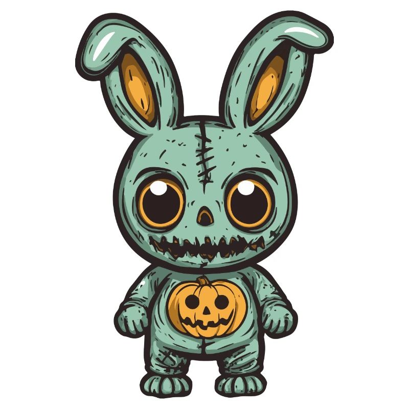 Lapin Halloween Drôle Zombie