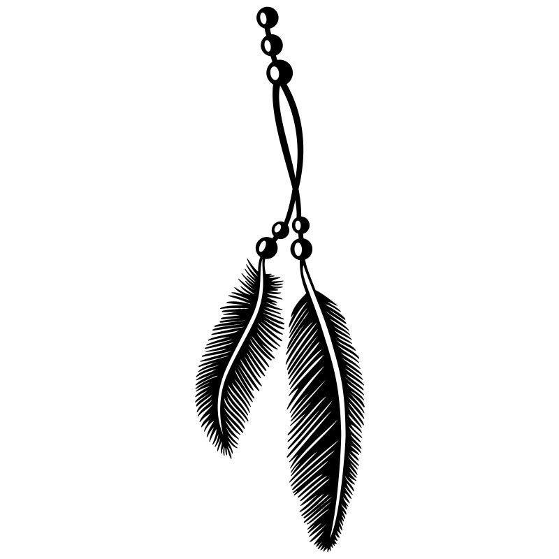 Federn an Kette, feathers, Native American