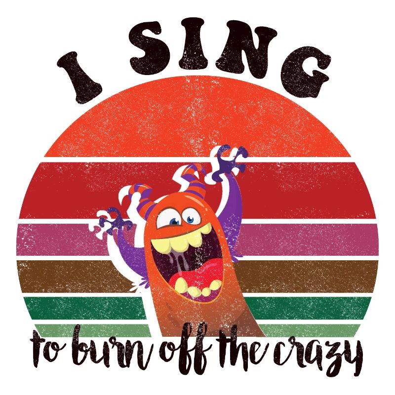 sing burn off crazy retro sunset dark copy