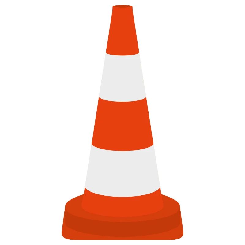 Cône de cône de trafic de pylônes Cône d’avertissement Cône icône de cône