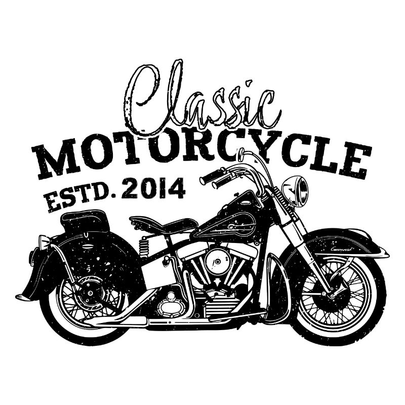 Retro 2014 Motorcycle Biker Motorcycle Birthday 2014