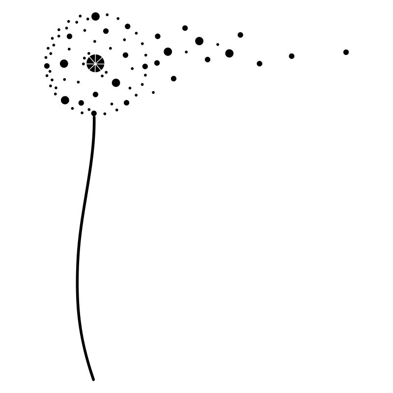 Stylized dandelion