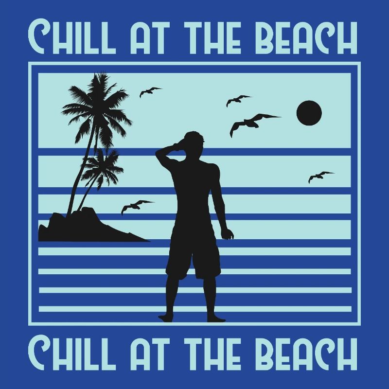 Conception de silhouette de plage décontractée