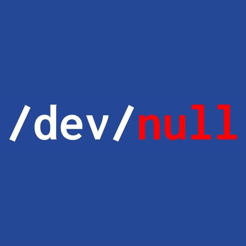 Dev null red web developer humor funny