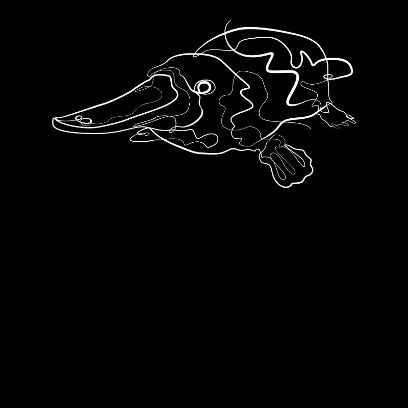 Schnabeltier Tier Australien - one line drawing