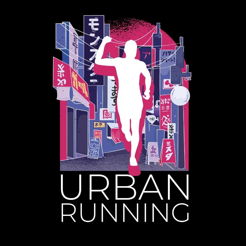 Vaporwave Synthwave Skyline Marathon, Trailrunning