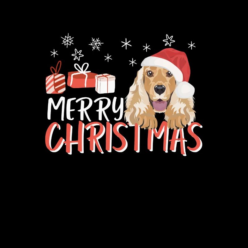 Deutsch Cocker Spaniel Merry Christmas