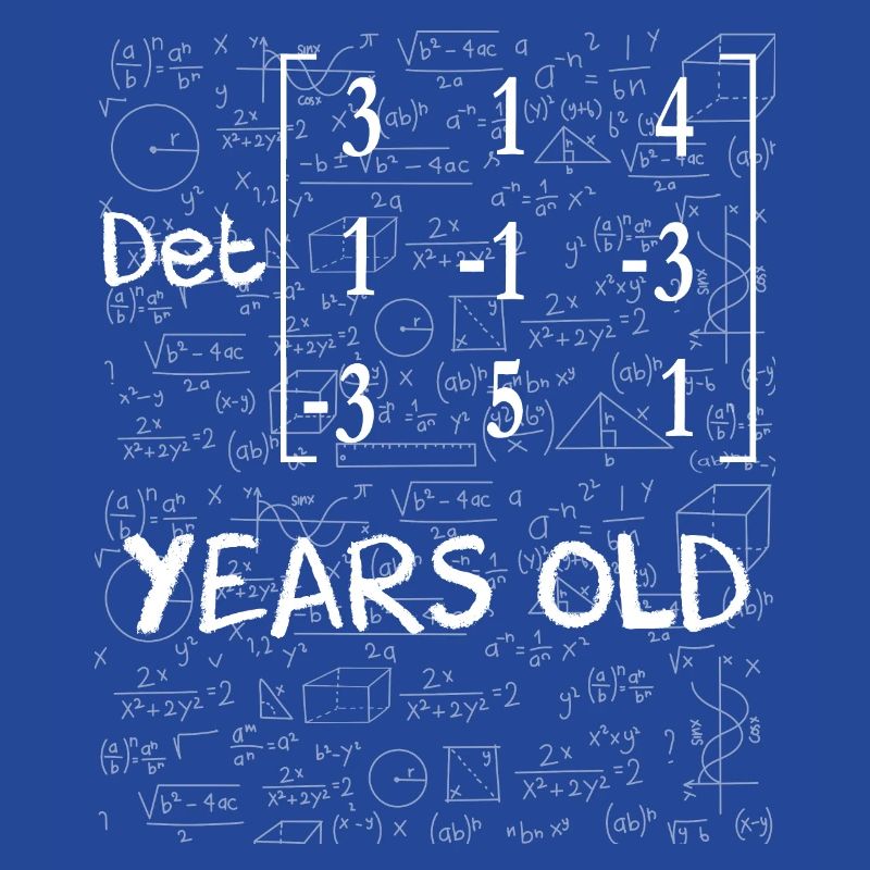58th birthday 58 years matrix determinant