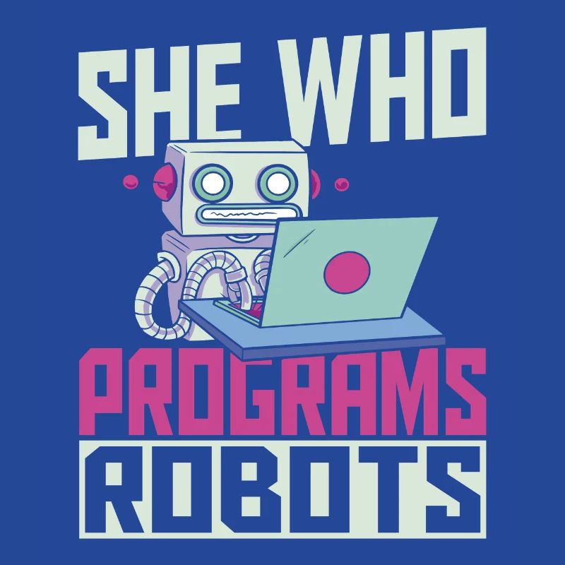 Sie, die Roboter programmiert Robotik