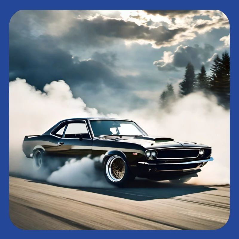 Black Odtimer Drift Car Turbo with Smoke